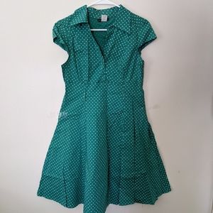 Modcloth Tropical Wear polka dot dress Size M